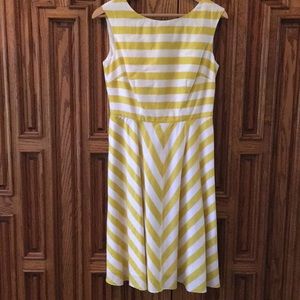 NWOT Boden contrasting stripes yellow dress